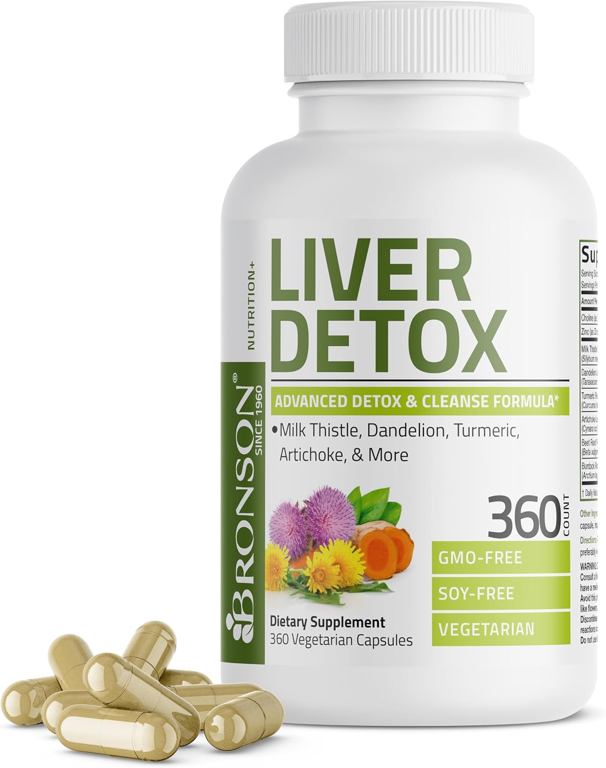 Bronson Liver Detox Advanced Detox & Cleansing Formula 360 Capsules