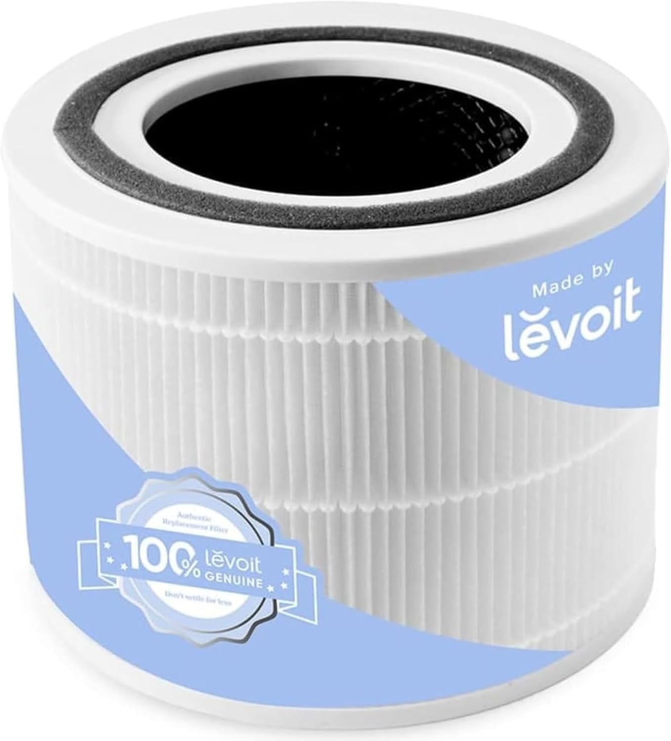LEVOIT Core 300 Air Purifier Replacement Filter, 3-in-1 True HEPA, High-Efficiency Activated Carbon, Core300-RF, 1 Pack, White