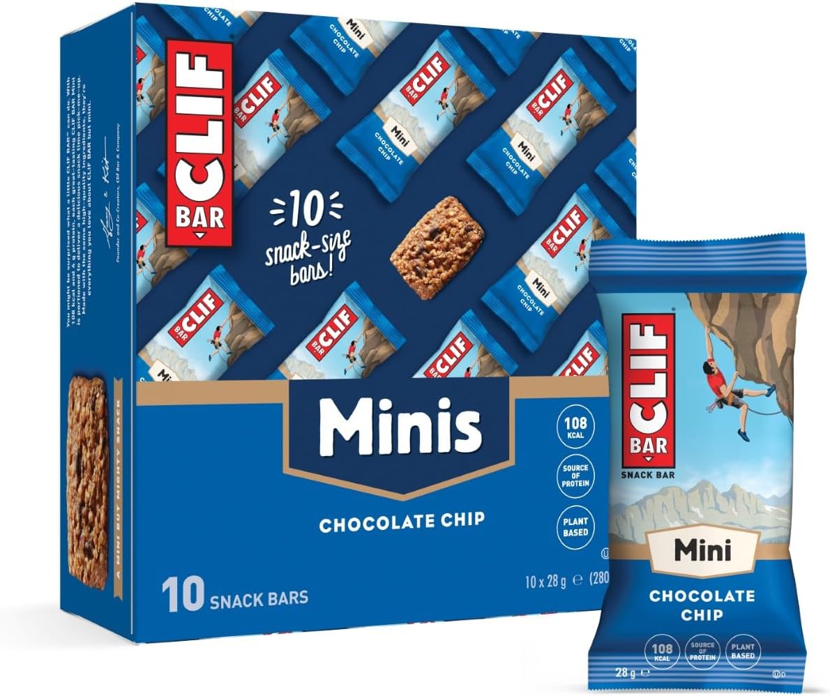 CLIF BAR Minis Chocolate Chip Snack Bars, 10 x 28 g