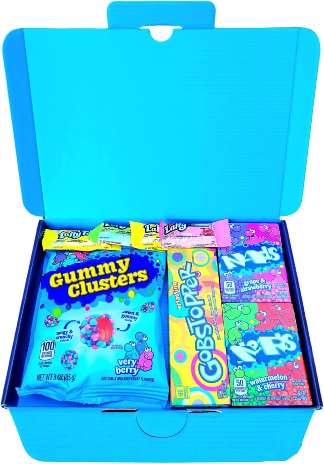 American Gummy Clusters Blue Sweets Hamper | Classic Retro USA Treats | Weighs 400g | Birthday Party Christmas | BY CANDYPLANET