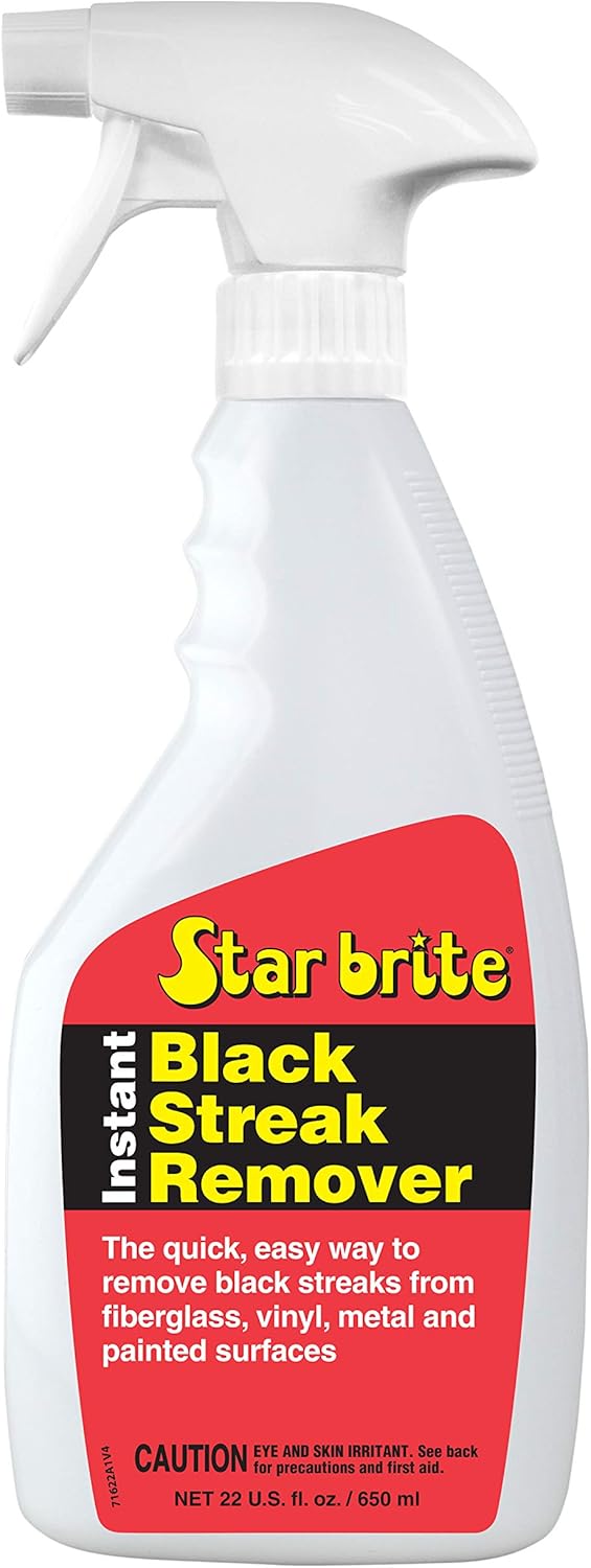 Star brite Instant Black Streak Remover - Dissolve Grease, Oil, Smoke & Exhaust Stains on Fiberglass, Vinyl, Metal, Plastic & Painted Surfaces - Spray On, Wipe Off
