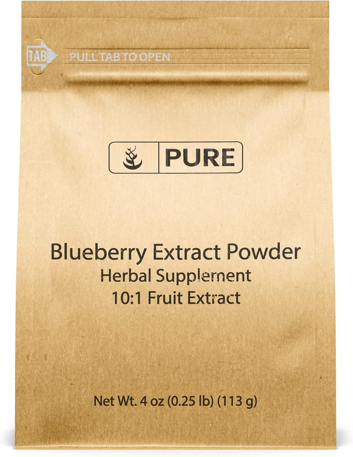 Pure Original Ingredients Blueberry Extract Powder (4 oz) Non-GMO, Gluten-Free, Herbal Supplement