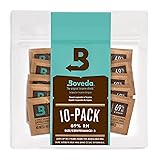 Boveda 69% Two-Way Humidity Control Packs For Storing Up to 5 Items – Size 8 – 10 Pack – For Small Plastic Travel Cases & Bags – Moisture Absorbers – Humidifier Packs in Resealable Bag