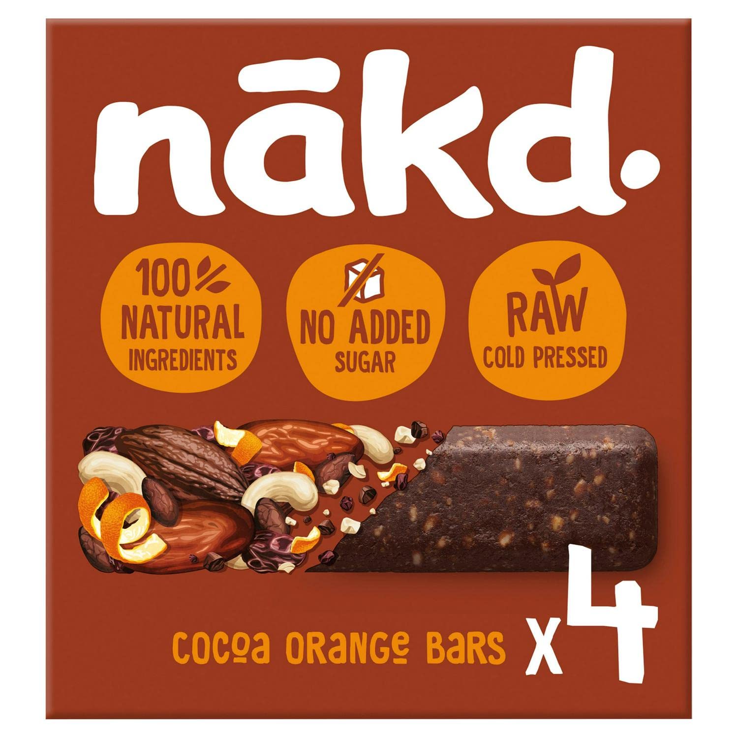 NAKD Cocoa Orange Bar, 35 GR