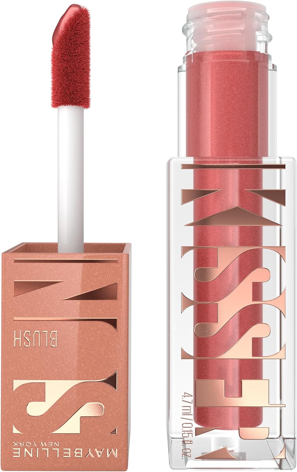 Maybelline New-York - Multi-Purpose Illuminating Liquid Blush - Blush, Highlighter and Bronzer - Healthy Glow - Tanned Complexion - Glowy Makeup - SUNKISSER - Shade: City Sizzle - 4.7 ml