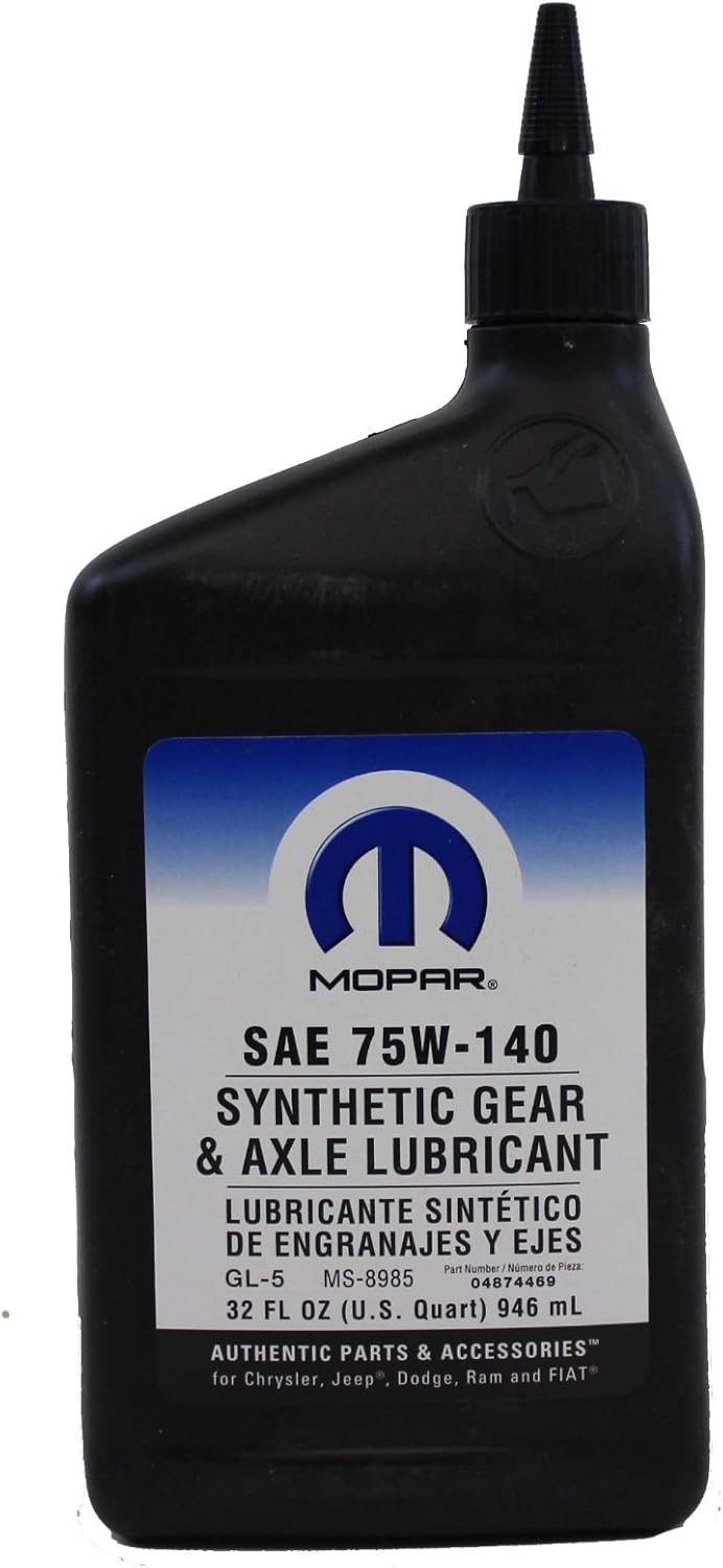 Chrysler Fluid 4874469 SAE 75W-140 Synthetic Gear and Axle Lubricant - 1 Quart, 32 Ounces