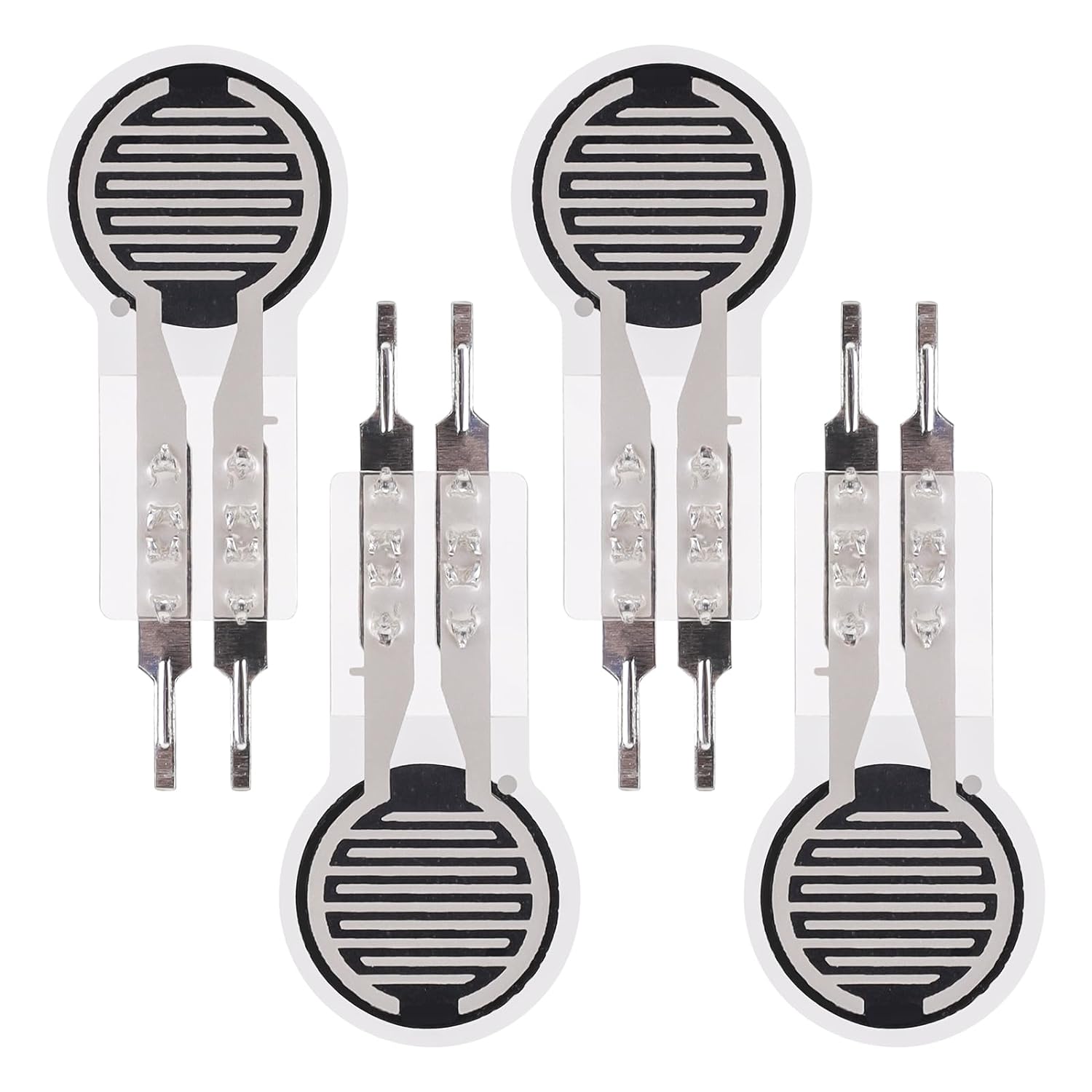 4Pcs Thin Film Pressure Sensor 20g-2Kg High Sensitivity Force Sensitive Resistor Force Sensor Pressure Sensors for Arduino DIY Industrial Precise Measurement Control