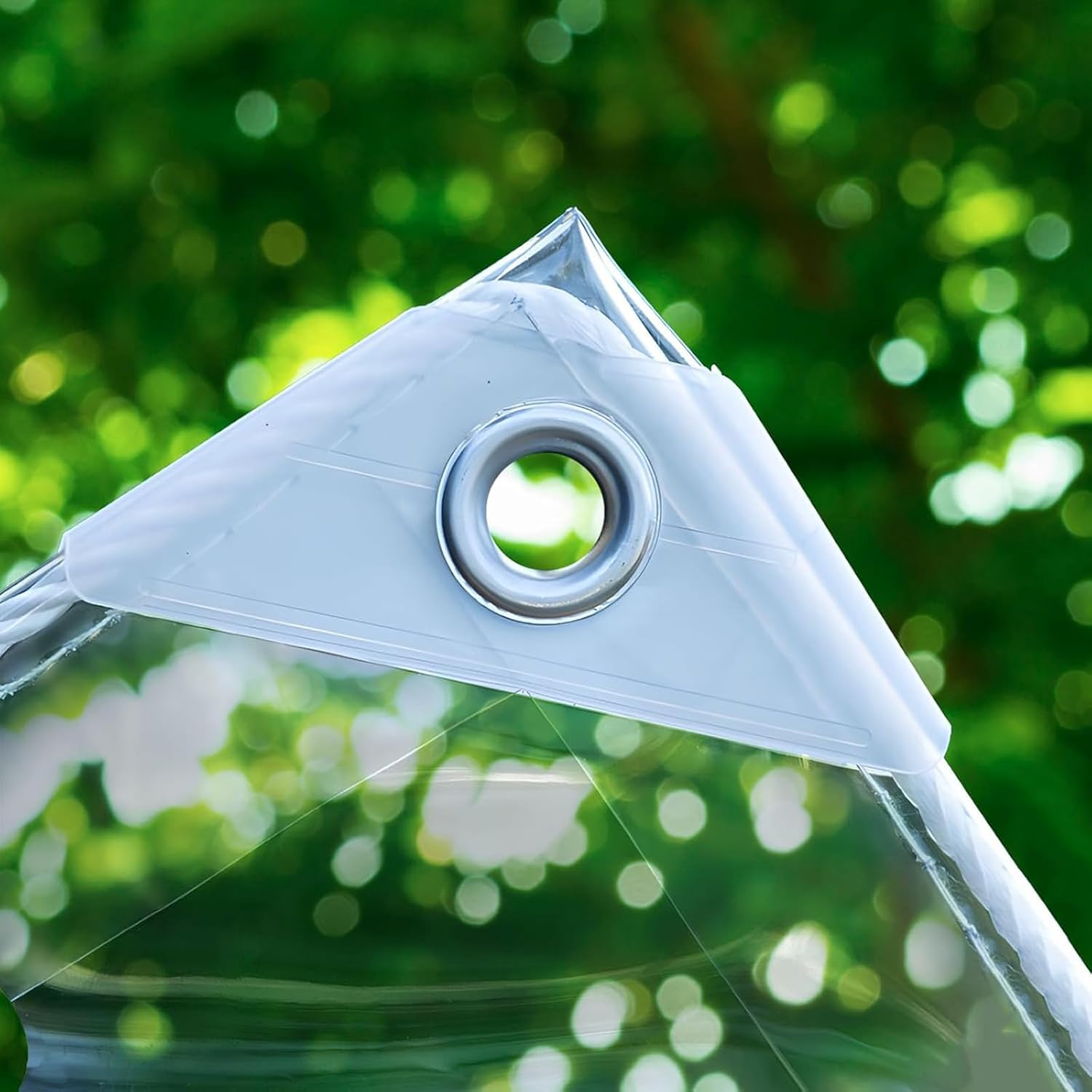 Clear Heavy Duty Tarpaulin,Outdoor Transparent PVC Tarp with Eyelets,Water Proof Windproof Tear Resistant,for Gardens Greenhouse Gazebo Plants Pet Roof,Customizable (43.31in x 74.8in)