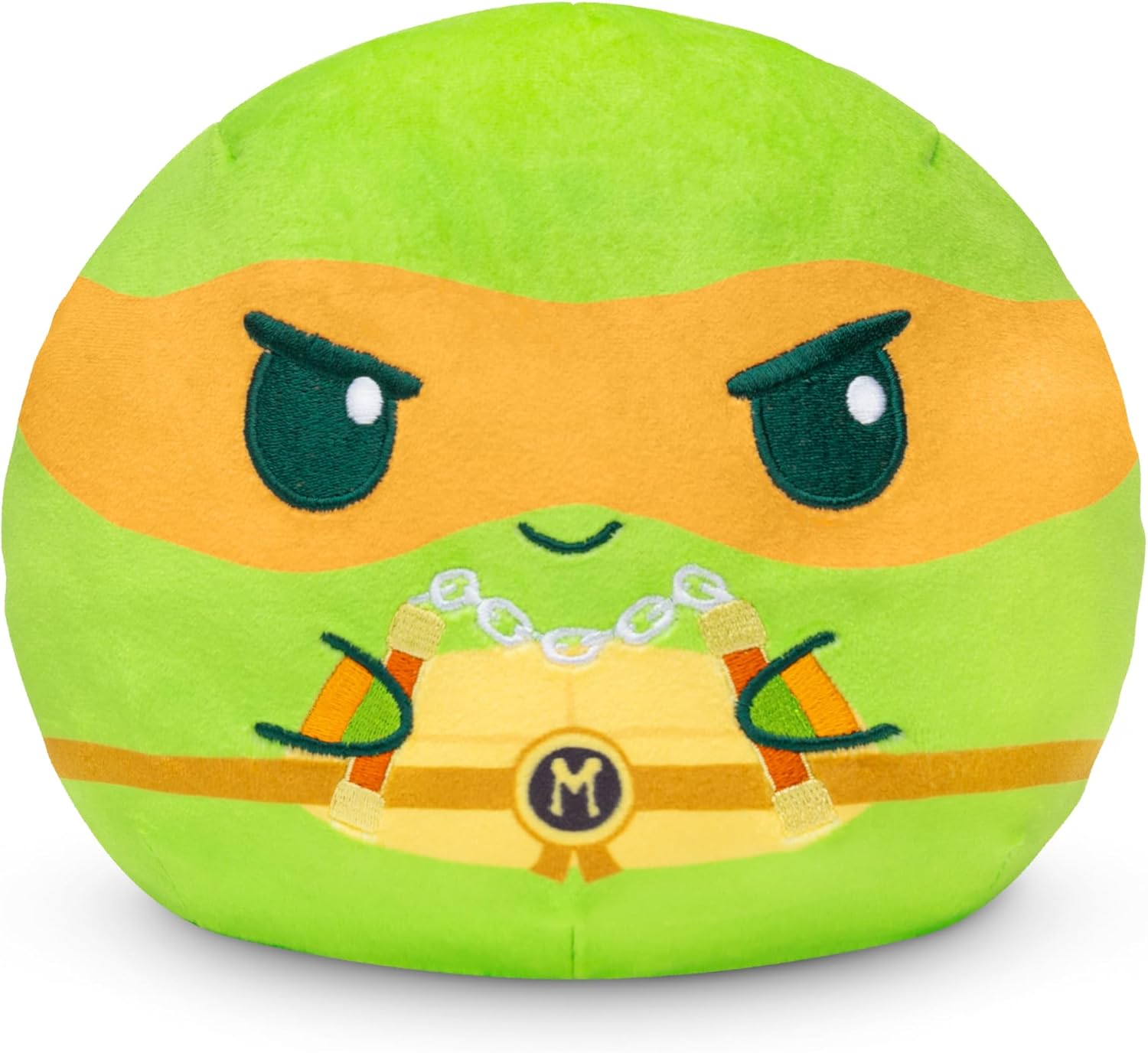 TeeTurtle Teenage Mutant Ninja Turtles 6" Reversible Plushie - Michelangelo - Cute Kawaii Soft Stuffed Animal