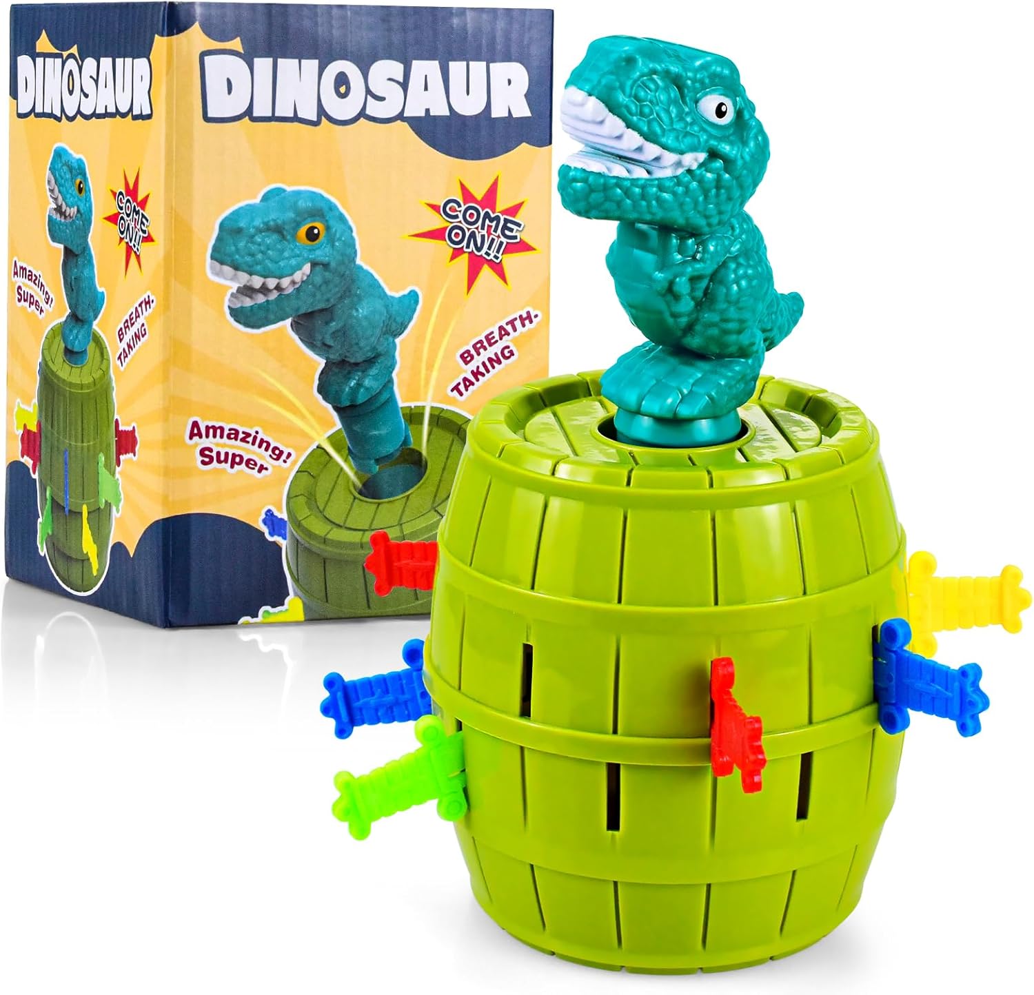 CARROUSEL Pop Up Dinosaur Toys for 3-8 Year Old Boys Girls, Classic Pop Up Board Games for Children Action, Kids Party Games, 3+ Year Old Boy Gifts