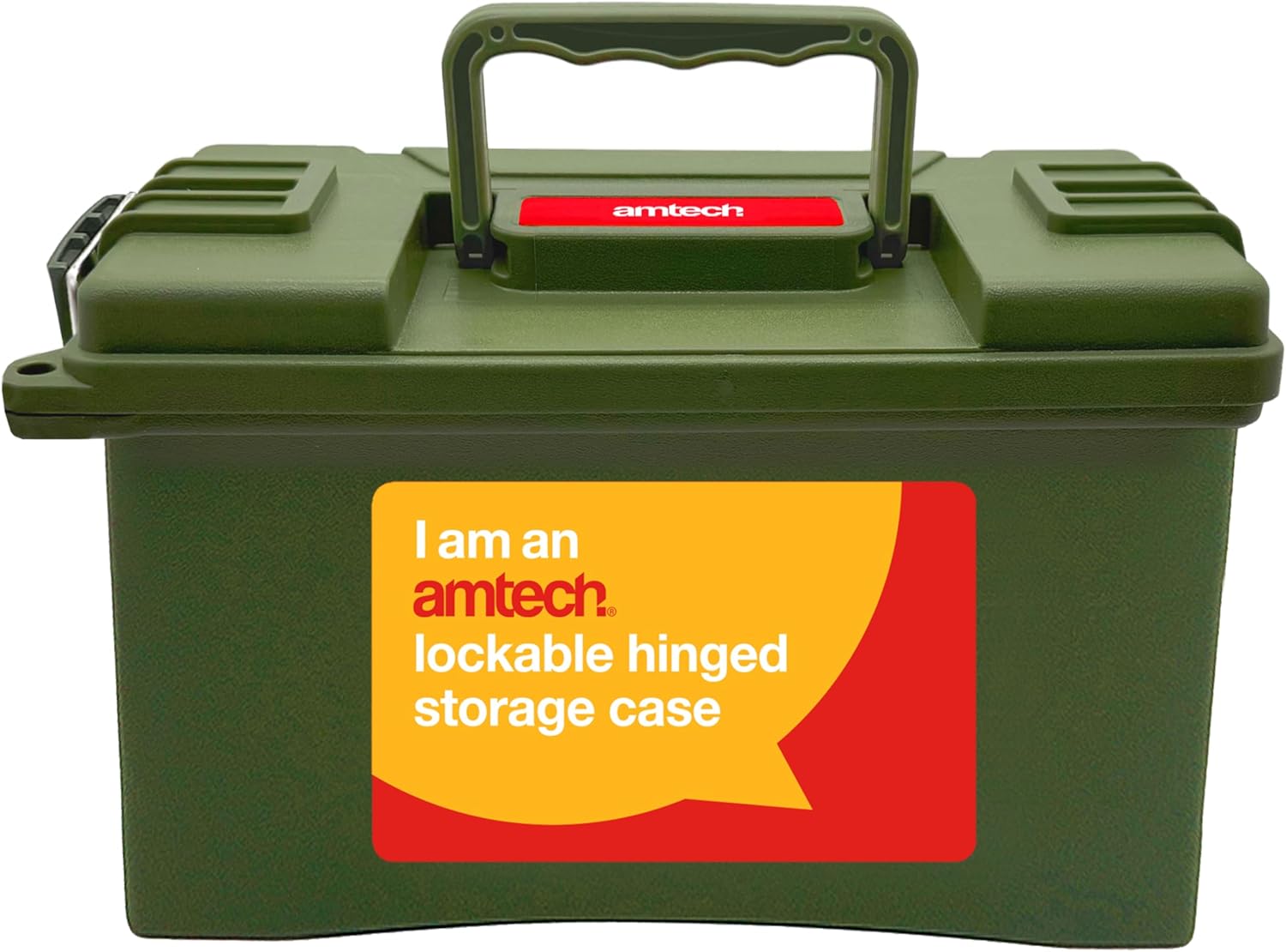 Amtech - Plastic Tool Box, Waterproof Storage Box with Twin Locking Points for Secure Storage, Durable Toolbox for Daily Use, Stackable Space-Saving Design, Maximum Capacity of 4kg/ 4.7L