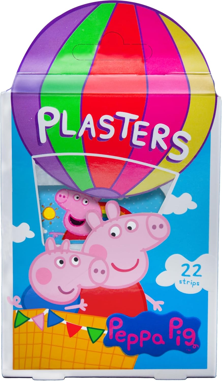 Peppa Pig Plasters for kids | x22 Strips | 4 Sizes | Latex Free | Hypoallergenic | Wash proof | Breathable | CE Certified | Made by Jellyworks