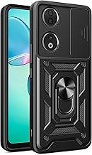 Compatible with Honor X7b Case Cover,with Slide Camera Lens Cover Compatible with Honor X7b 4G CLK-LX1 CLK-LX2 CLK-LX3 Case Black