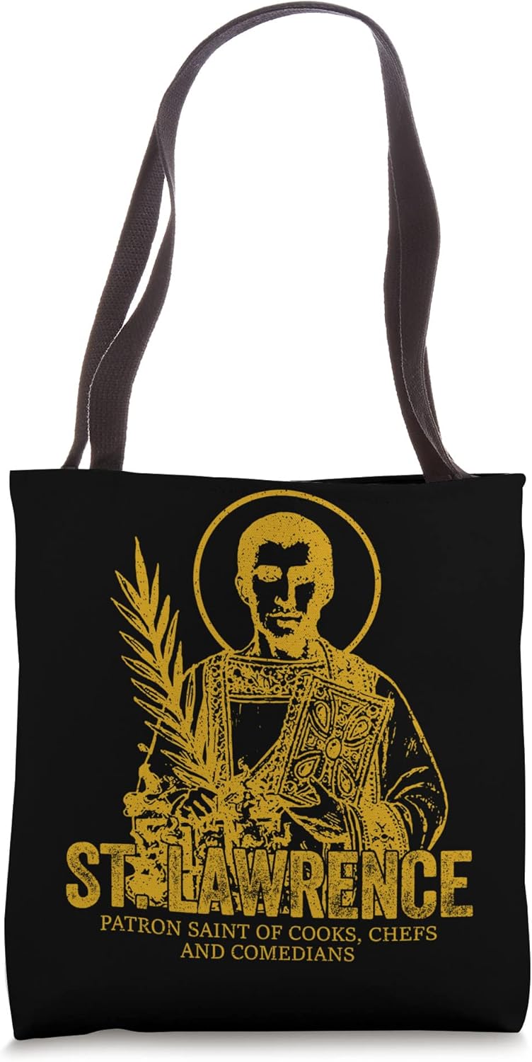Catholicism Gold St. Lawrence Catholic Christian Saint Tote Bag