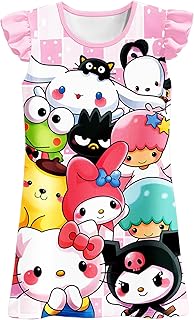Girls Dress Gown Cute Home Wear Kids Party Outfits 5-12Years