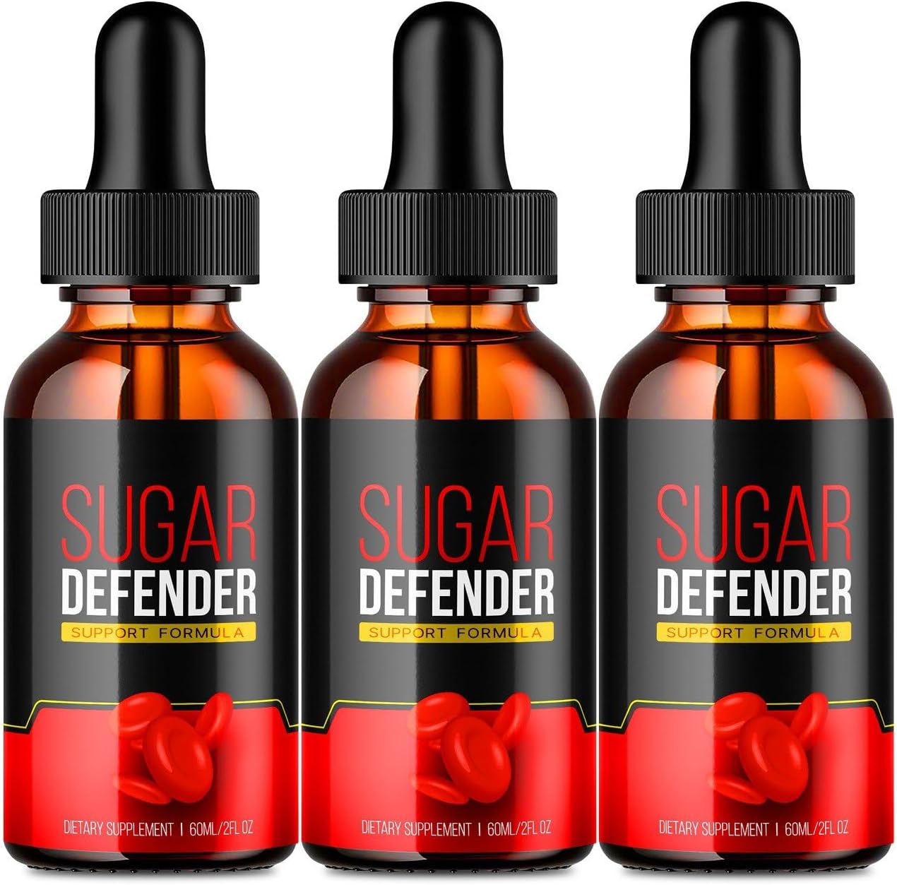 VIVE MD Sugar Defender Drops - Official Formula - Sugar Defender 24, Sugar Defender Liquid, Maximum Strength Sugar Defender Supplement with Hawthorn Berry Organic, Sugar Defender Reviews (3 Pack)