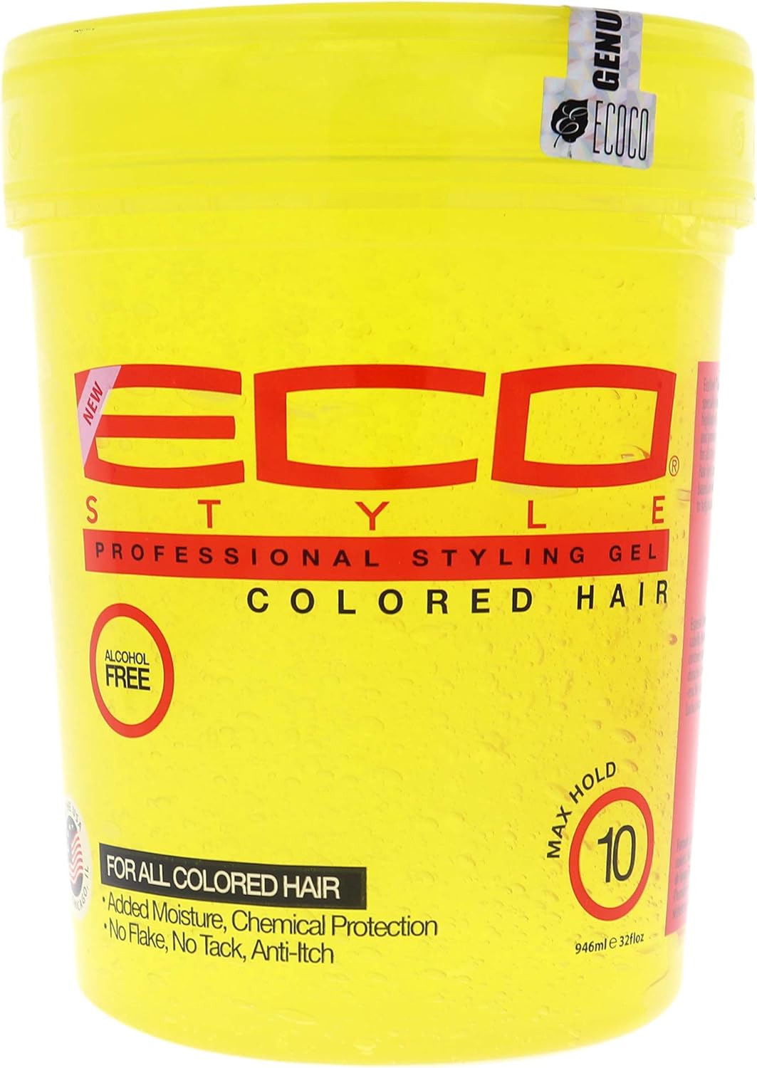 ECO Styler Yellow Extra Firm Professional Hair Styling Gel 32oz/907g
