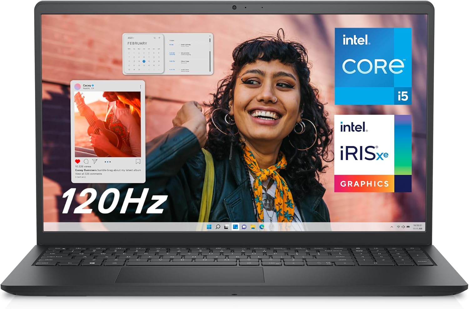 Dell Inspiron 15 3530 Laptop Notebook 15.6" FHD 120Hz Display, 13th Generation Intel Core i5-1334U, 16GB RAM DDR4, 512GB SSD, Intel Iris Xe Graphics, Windows 11 Home, English-UK Keyboard, Carbon Black