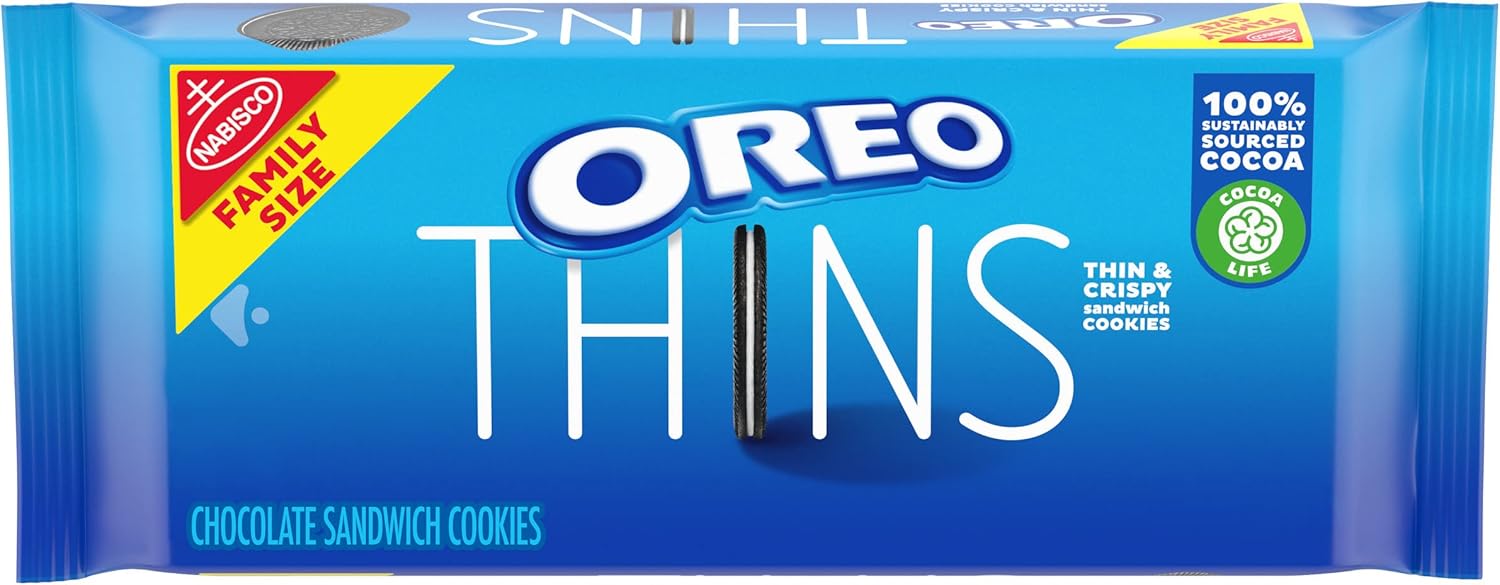 Oreo Thins Chocolate Cookies - Family Size - 13.1oz / 371g