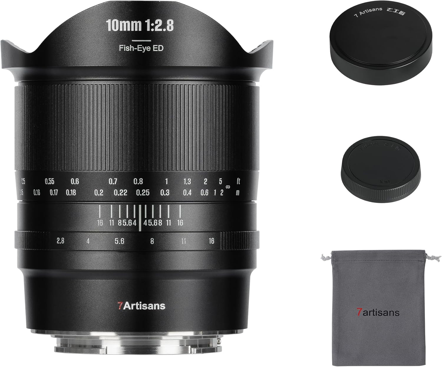 7artisans 10mm F2.8 II Full Frame Ultra Wide Angle Fisheye Lens 185°Manual Focus for Sony E-Mount Mirrorless Cameras A7/A7R/A7S/A7II/A7RII/A7SII/A9/A7RIII/A7III/A7RIV/A9II/A7SIII/A7C/A1