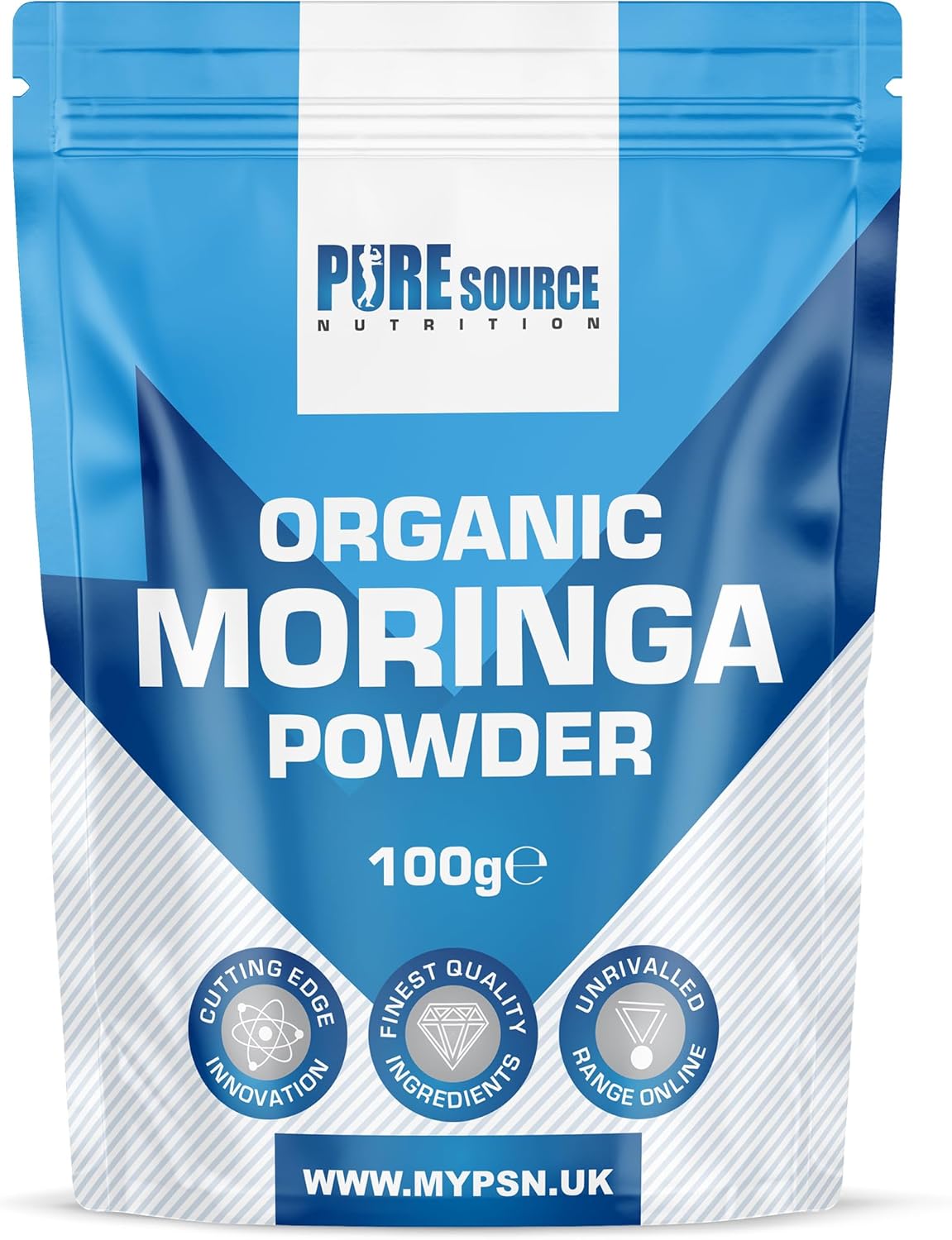 Organic Moringa Oleifera Leaf Powder [ Premium Quality ] 100g 100% Raw and Pure Leaves Picked from The Moringa Oleifera Plant Pure Source Nutrition