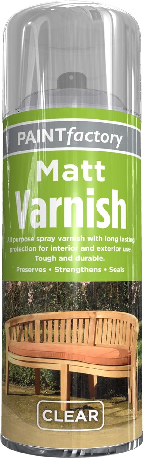 All Purpose MATT Varnish 400ML - Professional Satin Finish Spray Wood Color Paint