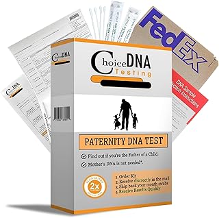 Choice DNA Paternity DNA Testing Kit, Paternity Test for Child and Father with 4 Swabs Per Person, DNA Kit with All Lab Fees Included, Paternity Test Kit at Home, Fast Private Results