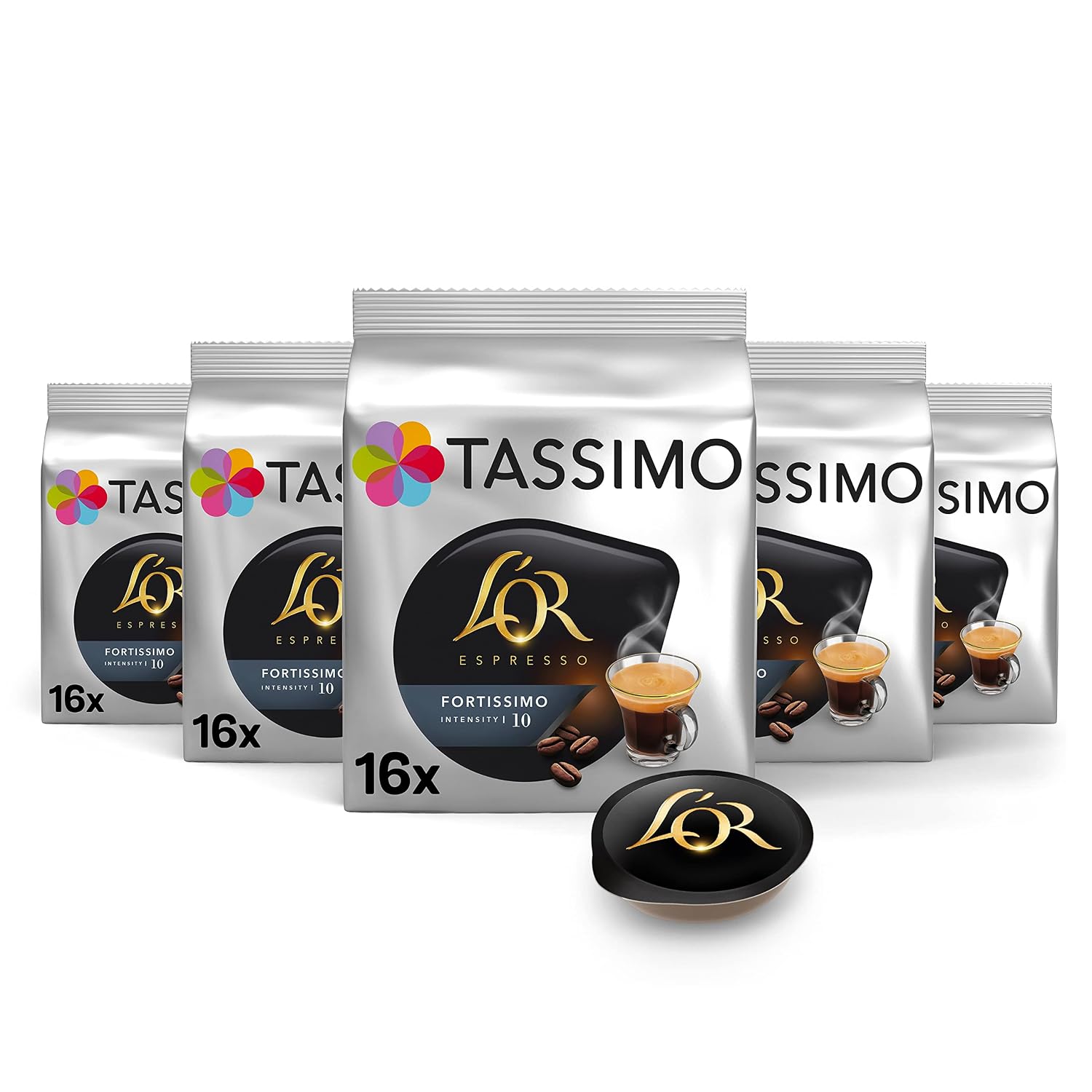 Tassimo L'OR Espresso Fortissimo, Pack of 5 (80 discs / 80 servings)
