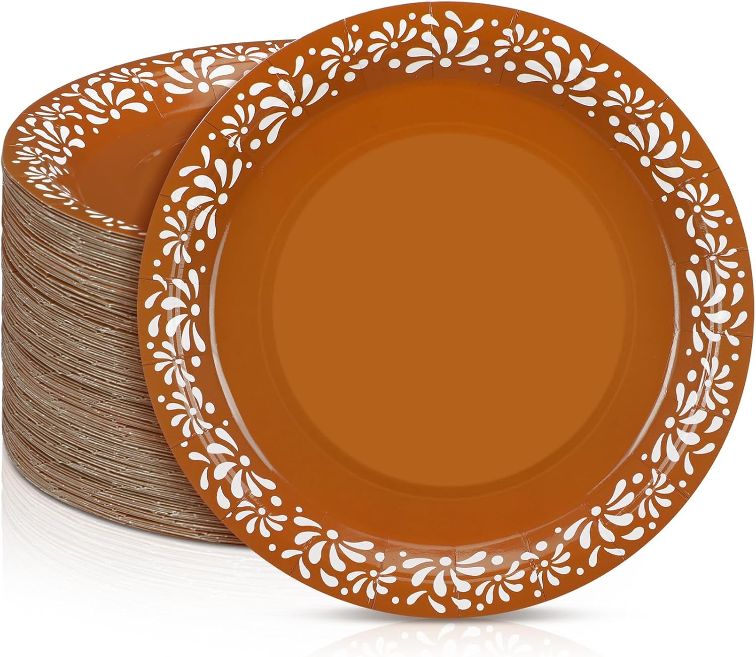 Yungyan 100 Pcs Platos De Barro Mexicanos Paper Plates Baby Shower Party Supplies 7 Inch Mexican Plates Terracotta Clay Pottery Cinco De Mayo Wedding Party Decoration