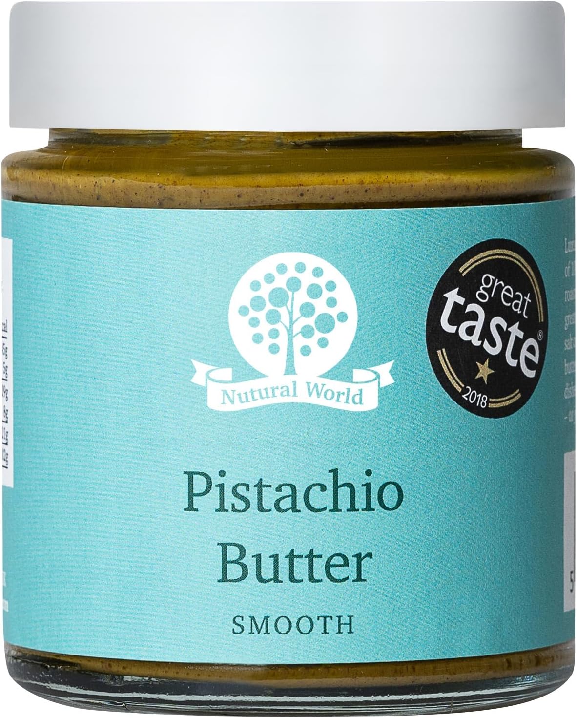 Nutural World - Smooth Pistachio Butter (170g) / 100% Pure Single Ingredient - Great Taste Award Winner