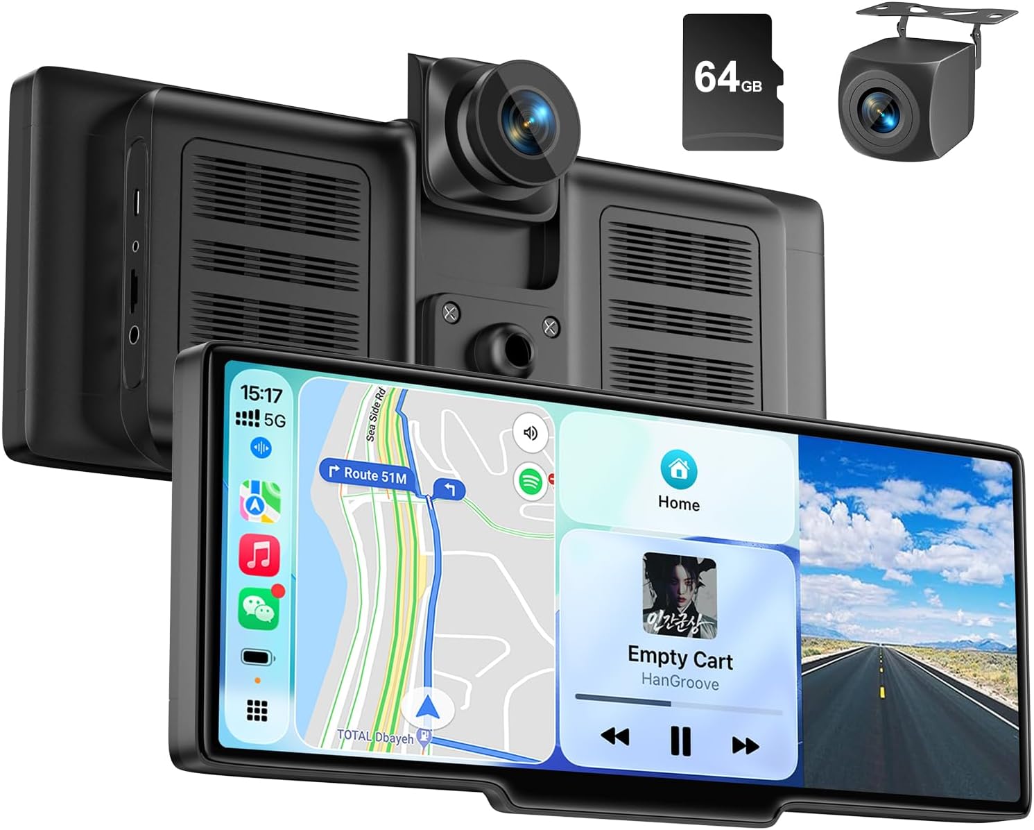 Carplay Screen for Car, 10.26" Wireless Apple CarPlay & Android Auto