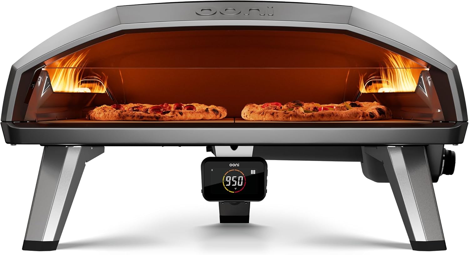 Ooni Koda 2 Max Propane Gas Pizza Oven – 24" Propane Powered Outdoor Oven with 28 mBar Regulator and Gas Hose, Large Propane Pizza Oven - Black