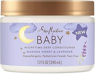 SheaMoisture Baby Deep Conditioner Manuka Honey & Lavender for Delicate Hair and Skin Nighttime Skin and Hair Care Regimen 12 oz