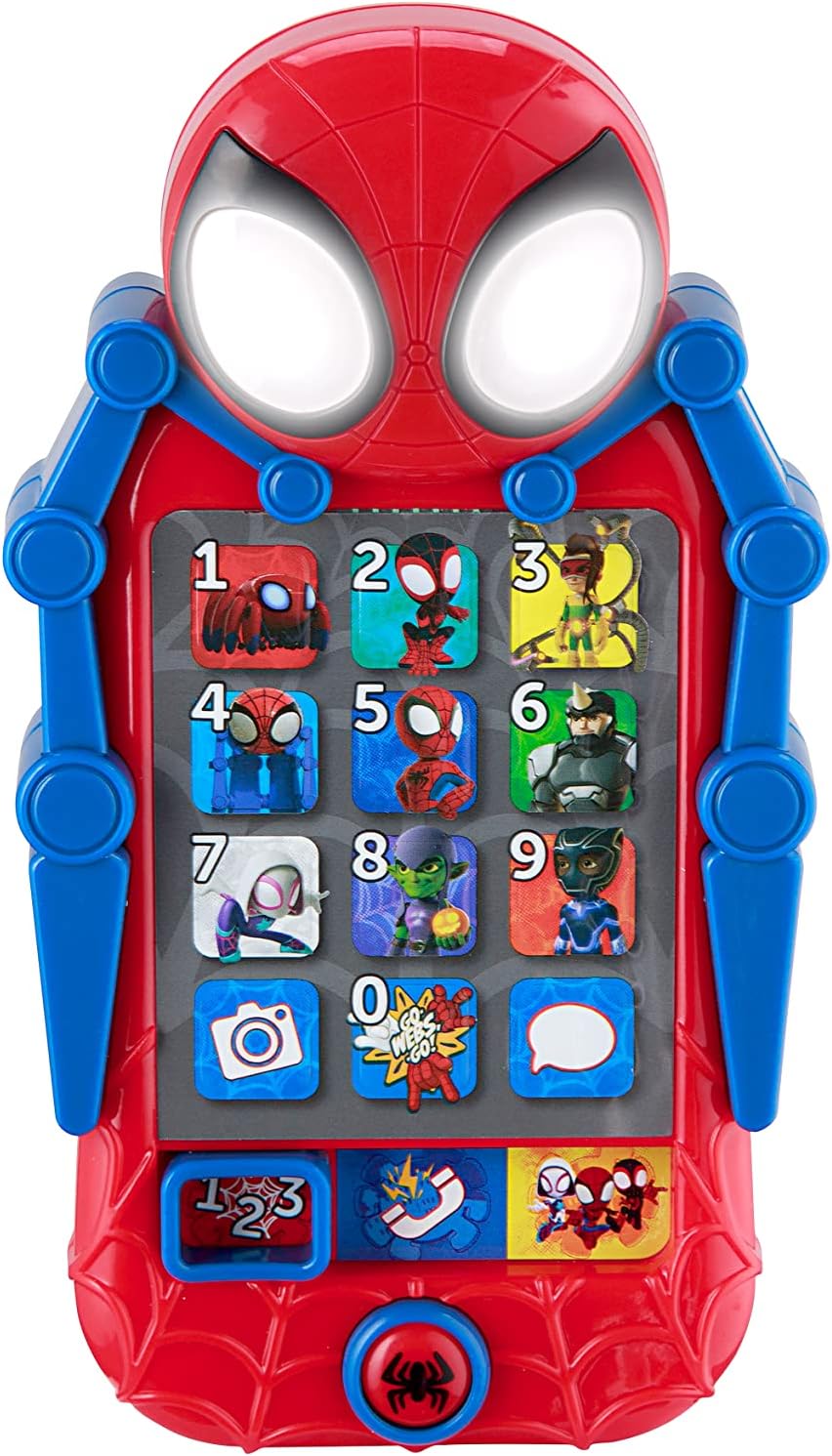 eKids Spidey and His Amazing Friends Toy Phone for Toddler with Built-in Preschool Learning Games, Educational Toys for Activities and Pretend Play, for Fans of Spiderman Gifts