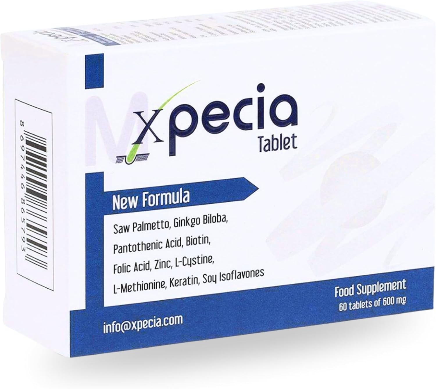 XPECIA for Men Anti Hair Loss DHT Blocker New Hair Growth Formula 60 Tablets