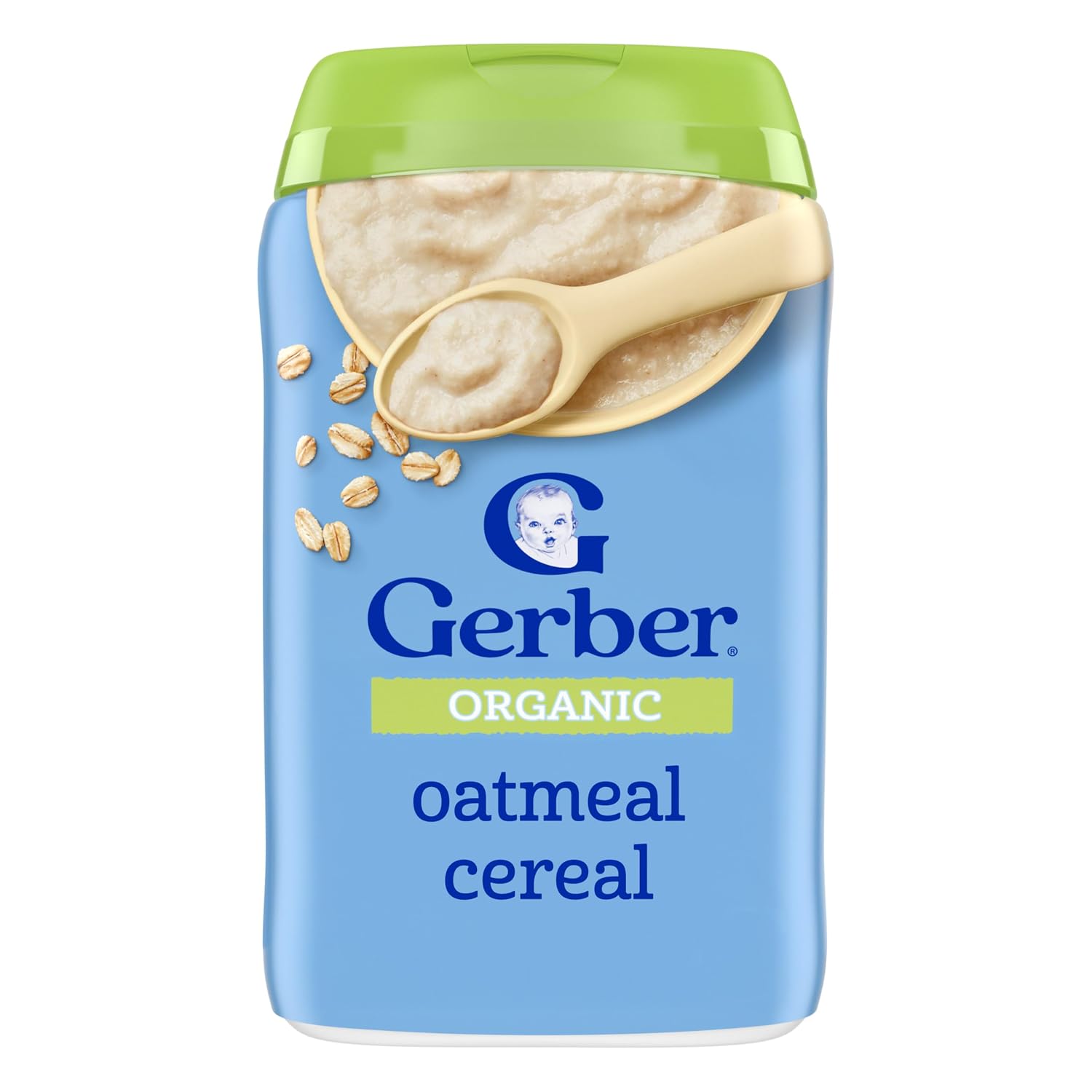 Gerber Stage 1 Baby Food, Organic Baby Oatmeal Cereal, 14g Whole Grains, Iron, Zinc & Vitamin B12, Infant Cereal, 6-Pack