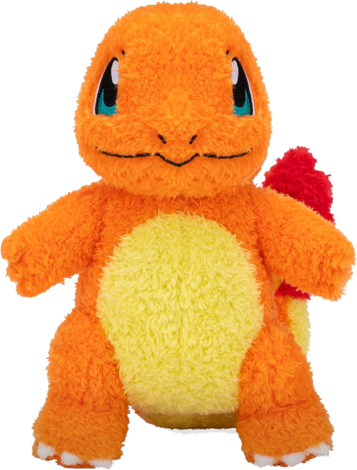 Pokemon Cuddly Charmander Plush - 8-Inch Soft Shaggy Plush with Authentic Details