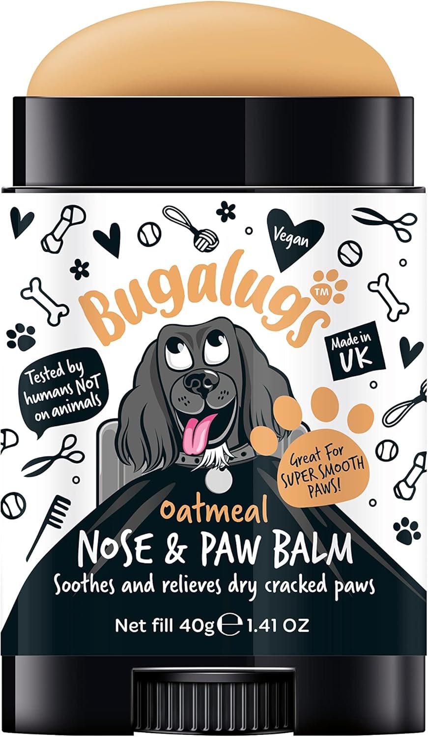 Dog Paw Pad Balm & Dog Nose Balm 40 g (1.41oz) - Moisturizing Dog Paw Balm That Creates an Invisible Barrier That Protects and Heals Dry Cracked Paws - All-Natural Dog Paw Balm with Oatmeal