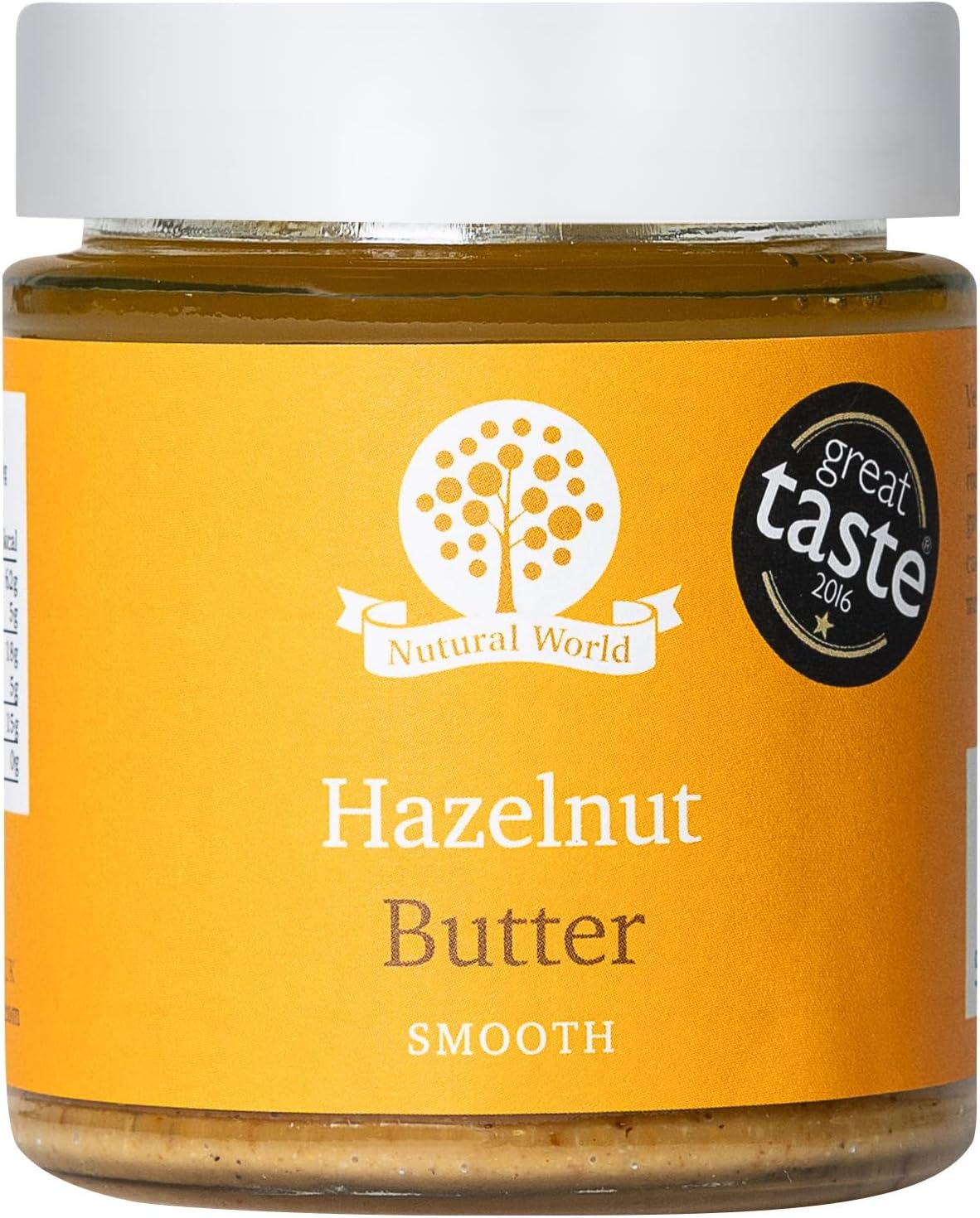 Nutural World - Smooth Hazelnut butter (170g) - 100% Pure/Single Ingredient - Great Taste Award winner