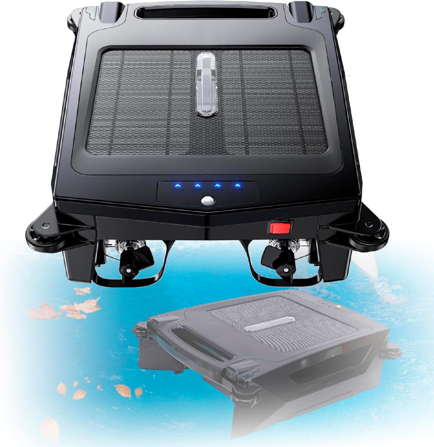 XUXIAO Automatic Solar Pool Cleaner Dual Mode ＆ Overnight Continuous Cleaning, Pool Skimmer Robot, for Pools Automatic Pool Cleaning Robot