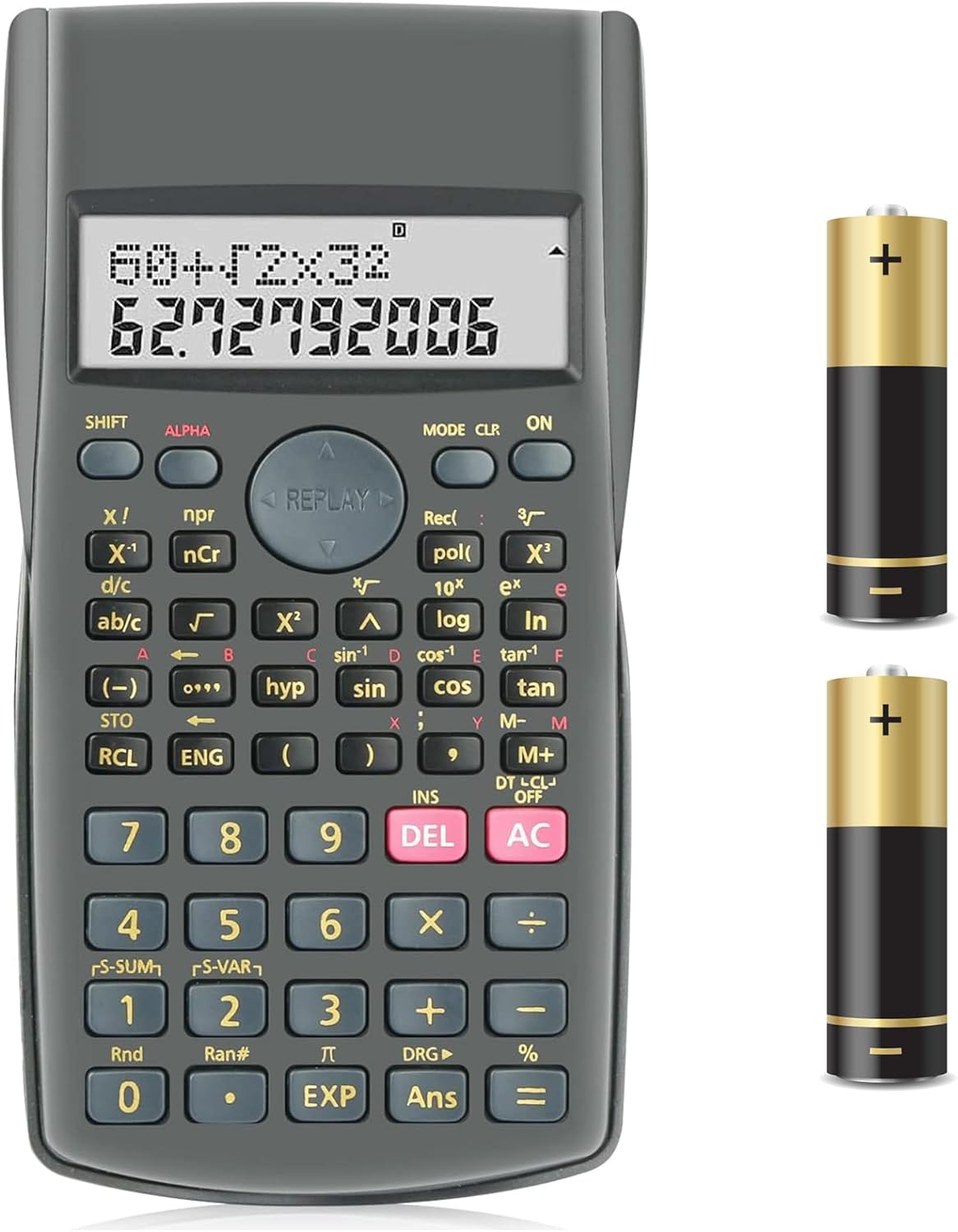 HIHUHEN 2-Line Engineering Scientific Calculator Function Calculator for School and Business (KK-82MS)