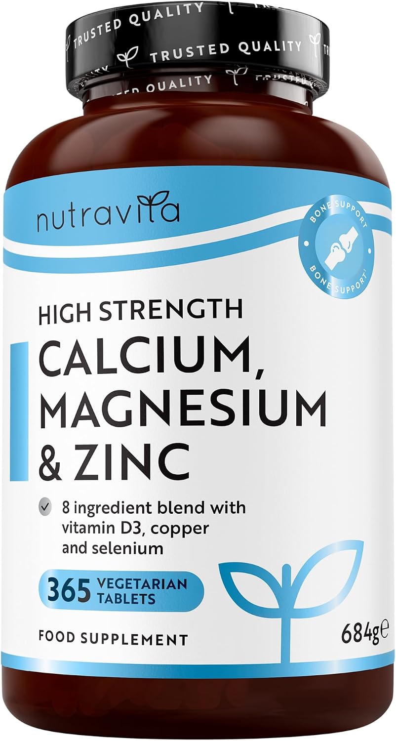 Nutravita Calcium Magnesium & Zinc - 365 Tablets - 6 Months Supply