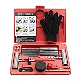 Tire Repair Kit, 34pcs Heavy Duty Tire Plug Kit, Universal Tire Repair Tool kit to Fix Punctures and Plug Flats Tire Patch Kit for Car, Motorcycle, Truck, Tractor, Trailer, ARB, ATV, RV, SUV