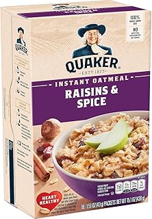 Quaker, Instant Oatmeal, Raisins & Spice, 10 Ct