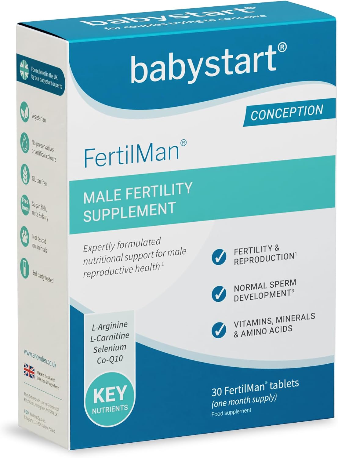 Fertility Supplements for Men - FertilMan 30 Tablets, 1 Month