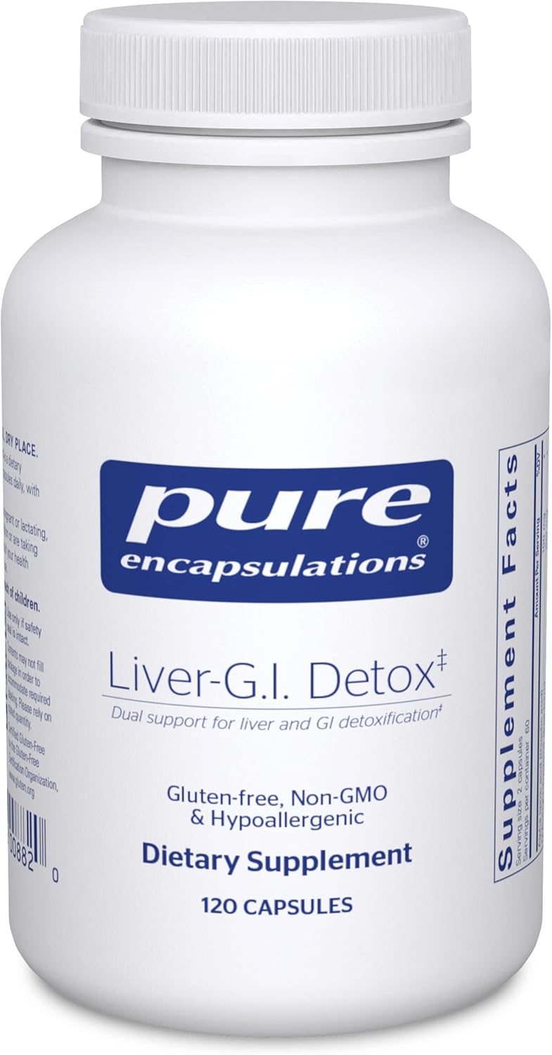 Pure Encapsulations Liver-G.I. Detox - Liver Cleanser & GI Detox* - with Alpha Lipoic Acid & Curcumin Extract - Gluten Free & Non-GMO - 120 Capsules