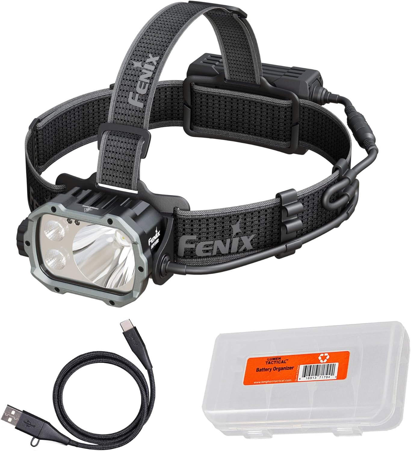 Fenix HP35R 4000 Lumen USB-C Rechargeable Headlamp, with Spotlight, Floodlight and red Light for Search and Rescue, Outdoor use, Emergencies, and More