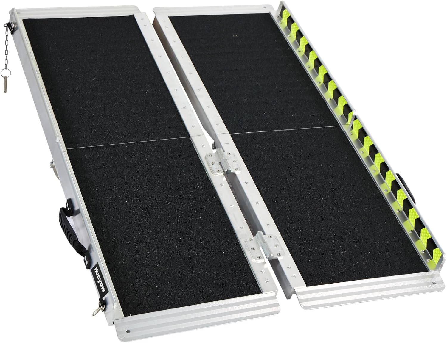 Wheelchair Ramp 4FT, Anti-Slip Aluminum Folding Handicap Portable Ramp, Wheelchair Ramps for Home Steps, Stairs, Doorways, Scooter Ramp