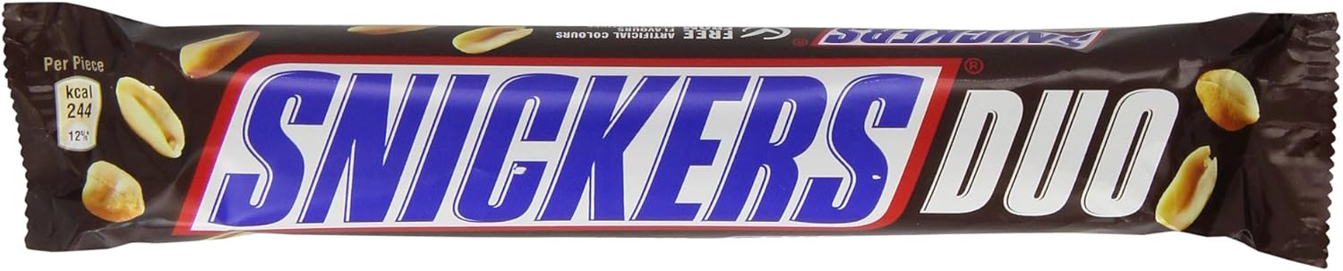 Mars Snickers Duo Chocolate Bar 95.4 g (Pack of 32)