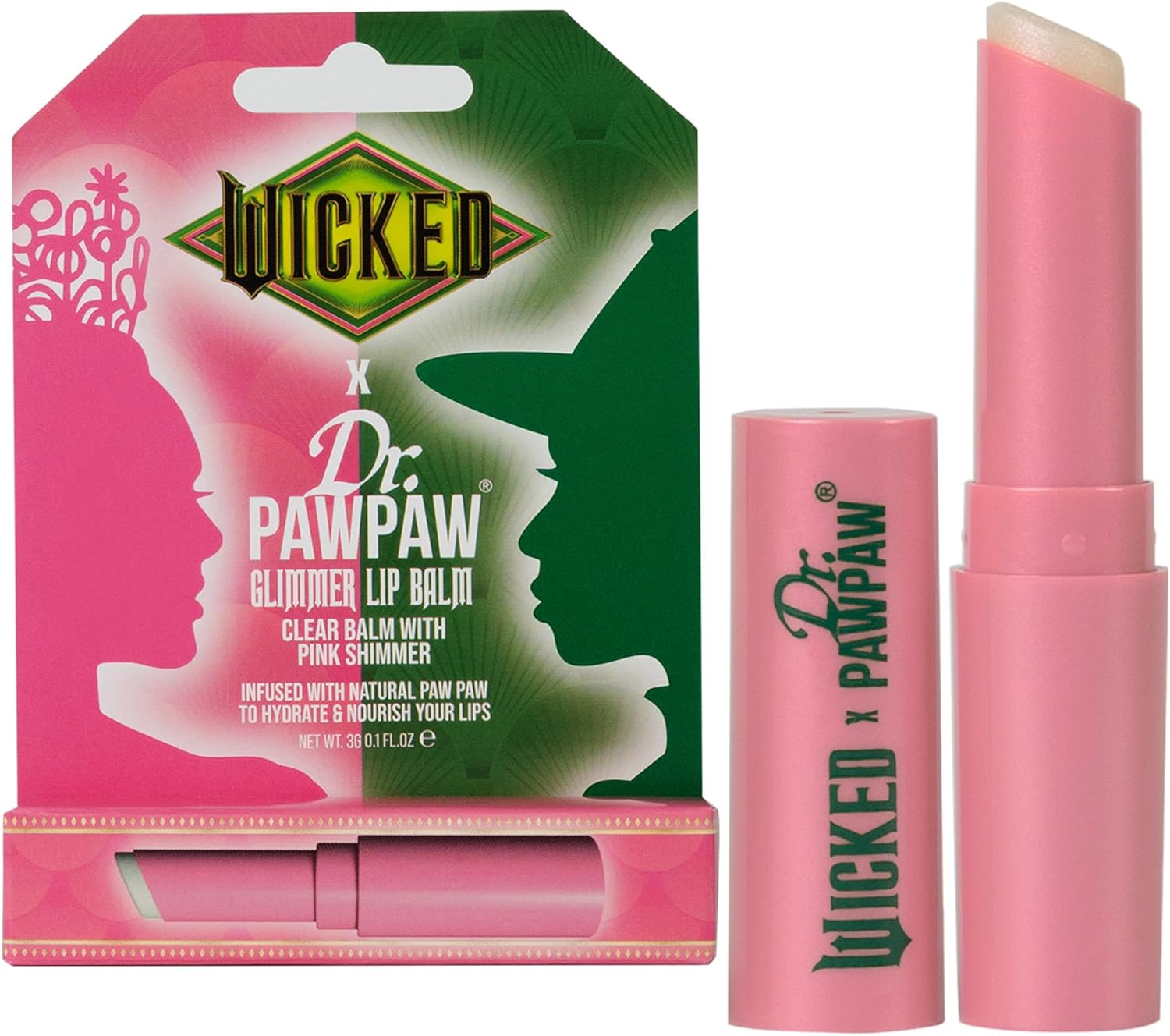 Dr.PAWPAW X WICKED Glimmer Lip Balm – Nourishing & Lip Care with a Magical Shine – Cruelty-Free & Multipurpose for Radiant Lips - 3g